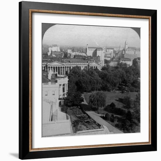 The White House and the Treasury Building, Washington DC, USA-Underwood & Underwood-Framed Photographic Print