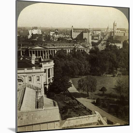 The White House and the Treasury Building, Washington DC, USA-Underwood & Underwood-Mounted Photographic Print