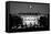 The White House At Night - Washington Dc, United States - Black And White-Orhan-Framed Stretched Canvas