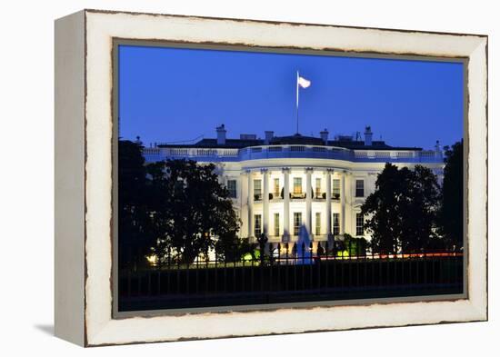 The White House at Night - Washington Dc, United States-Orhan-Framed Premier Image Canvas