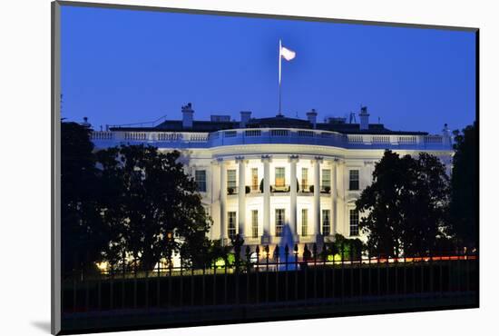 The White House at Night - Washington Dc, United States-Orhan-Mounted Photographic Print