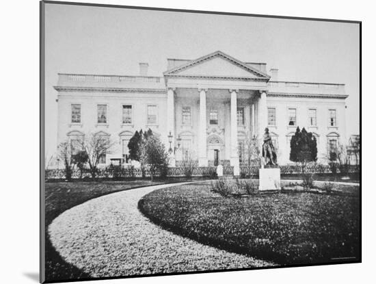 The White House at the Time of the Inauguration of Abraham Lincoln-Mathew Brady-Mounted Photographic Print