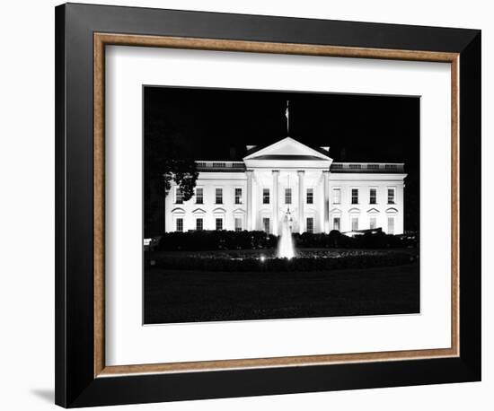 The White House by Night, Official Residence of the President of the US, Washington D.C-Philippe Hugonnard-Framed Photographic Print