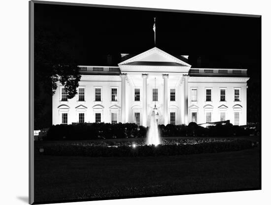 The White House by Night, Official Residence of the President of the US, Washington D.C-Philippe Hugonnard-Mounted Photographic Print