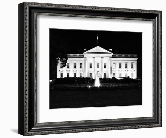 The White House by Night, Official Residence of the President of the US, Washington D.C-Philippe Hugonnard-Framed Photographic Print