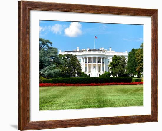 The White House South Lawn, Official Residence of the President of the US, Washington D.C-Philippe Hugonnard-Framed Photographic Print