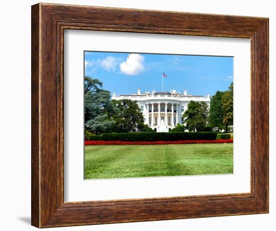 The White House South Lawn, Official Residence of the President of the US, Washington D.C-Philippe Hugonnard-Framed Photographic Print