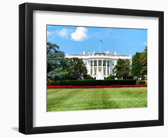 The White House South Lawn, Official Residence of the President of the US, Washington D.C-Philippe Hugonnard-Framed Photographic Print