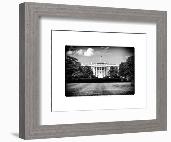 The White House South Lawn, Official Residence of the President of the US, Washington D.C-Philippe Hugonnard-Framed Art Print