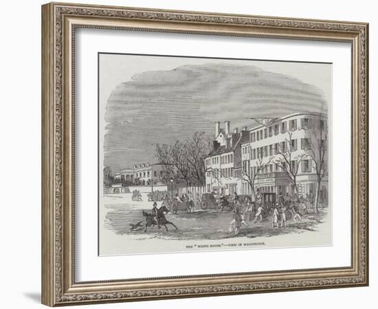 The White House, View in Washington-null-Framed Giclee Print