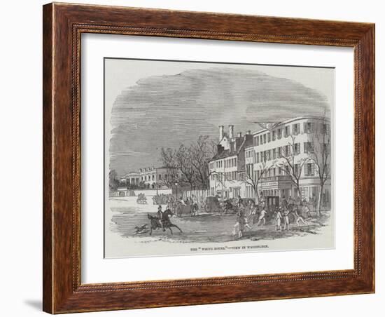 The White House, View in Washington-null-Framed Giclee Print