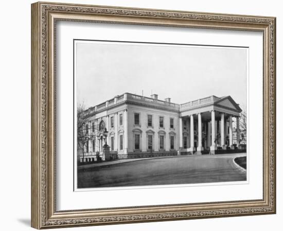 The White House, Washington Dc, Late 19th Century-John L Stoddard-Framed Giclee Print