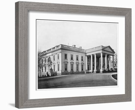 The White House, Washington Dc, Late 19th Century-John L Stoddard-Framed Giclee Print