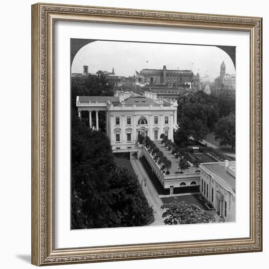 The White House, Washington Dc, Usa-Underwood & Underwood-Framed Photographic Print