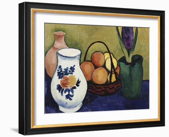 The White Jug with Flower and Fruit, 1910-Auguste Macke-Framed Giclee Print