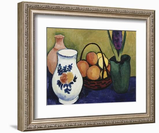 The White Jug with Flower and Fruit, 1910-Auguste Macke-Framed Giclee Print