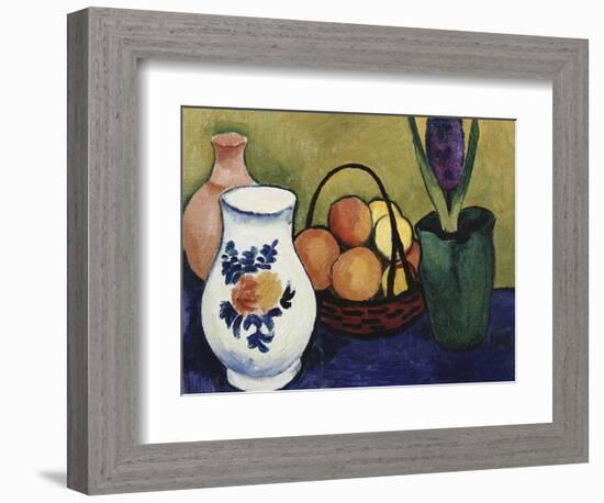 The White Jug with Flower and Fruit, 1910-Auguste Macke-Framed Giclee Print