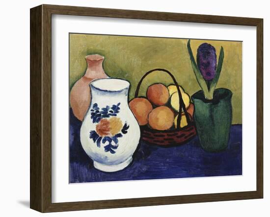 The White Jug with Flower and Fruit, 1910-August Macke-Framed Giclee Print