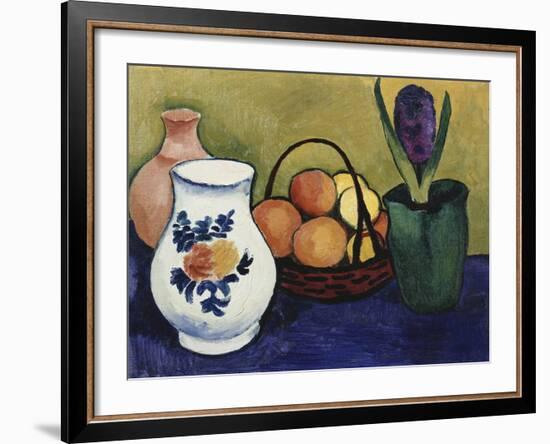 The White Jug with Flower and Fruit, 1910-August Macke-Framed Giclee Print