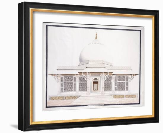 The White Marble Tomb of Seliem Chistie, C. 1815 (Pencil, Pen and Ink, W/C)-null-Framed Giclee Print