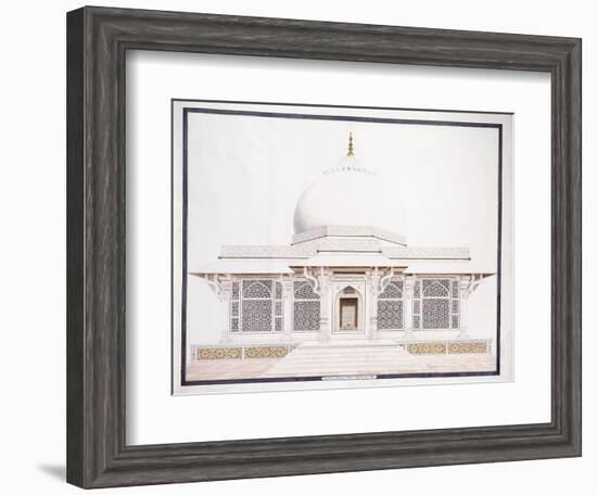 The White Marble Tomb of Seliem Chistie, C. 1815 (Pencil, Pen and Ink, W/C)--Framed Giclee Print