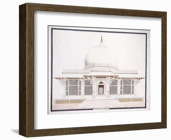 The White Marble Tomb of Seliem Chistie, C. 1815 (Pencil, Pen and Ink, W/C)-null-Framed Giclee Print