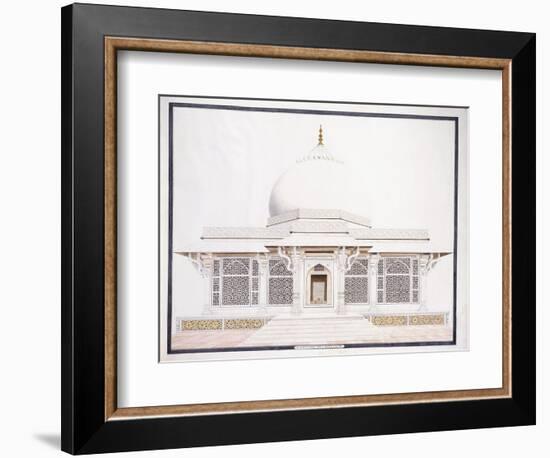 The White Marble Tomb of Seliem Chistie, C. 1815 (Pencil, Pen and Ink, W/C)-null-Framed Giclee Print