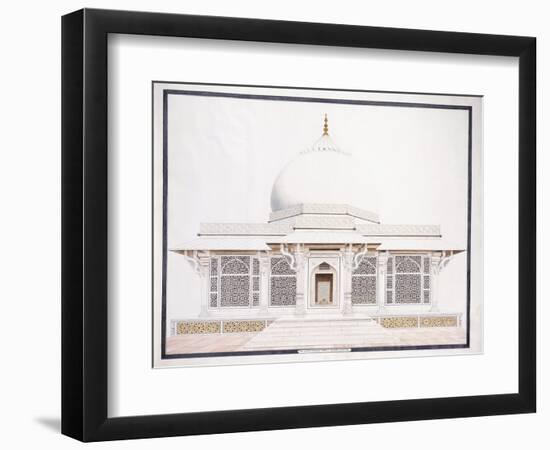 The White Marble Tomb of Seliem Chistie, C. 1815 (Pencil, Pen and Ink, W/C)--Framed Giclee Print