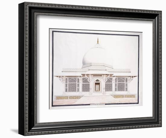 The White Marble Tomb of Seliem Chistie, C. 1815 (Pencil, Pen and Ink, W/C)-null-Framed Giclee Print