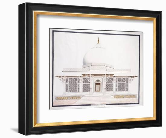 The White Marble Tomb of Seliem Chistie, C. 1815 (Pencil, Pen and Ink, W/C)-null-Framed Giclee Print