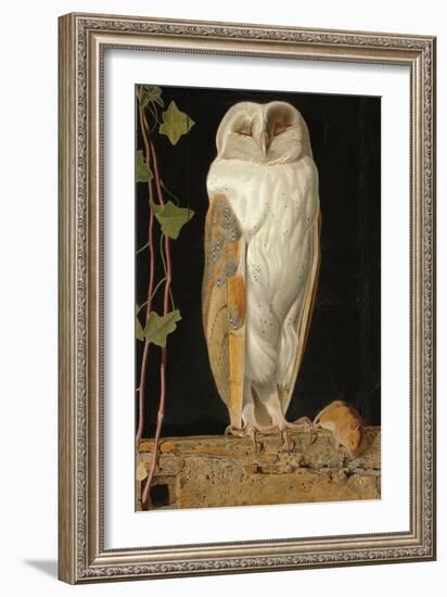 The White Owl: 'Alone and Warming His Five Wits, the White Owl in the Belfry Sits', 1856-William J. Webbe-Framed Giclee Print