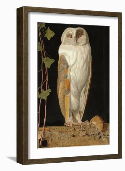 The White Owl: 'Alone and Warming His Five Wits, the White Owl in the Belfry Sits', 1856-William J. Webbe-Framed Giclee Print