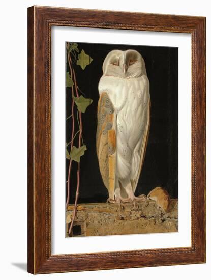 The White Owl: 'Alone and Warming His Five Wits, the White Owl in the Belfry Sits', 1856-William J. Webbe-Framed Giclee Print