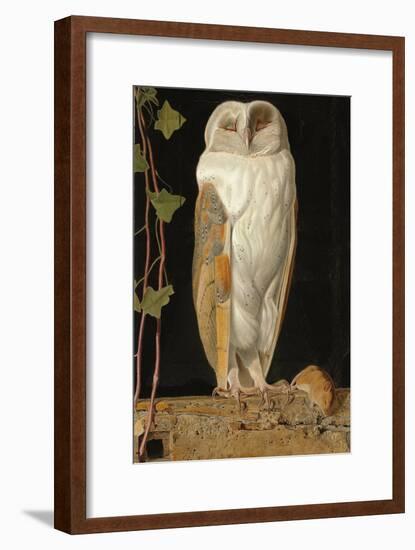 The White Owl: 'Alone and Warming His Five Wits, the White Owl in the Belfry Sits', 1856-William J. Webbe-Framed Giclee Print