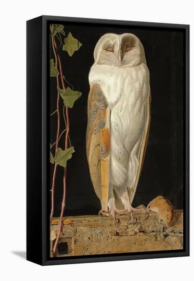 The White Owl: 'Alone and Warming His Five Wits, the White Owl in the Belfry Sits', 1856-William J. Webbe-Framed Premier Image Canvas