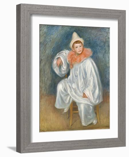 The White Pierrot, 1901/02-Pierre-Auguste Renoir-Framed Giclee Print