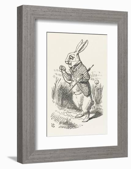 The White Rabbit Checks His Watch-John Tenniel-Framed Photographic Print