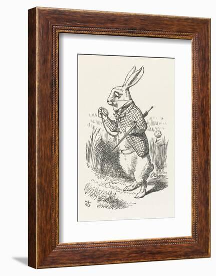 The White Rabbit Checks His Watch-John Tenniel-Framed Photographic Print