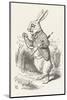 The White Rabbit Checks His Watch-John Tenniel-Mounted Photographic Print