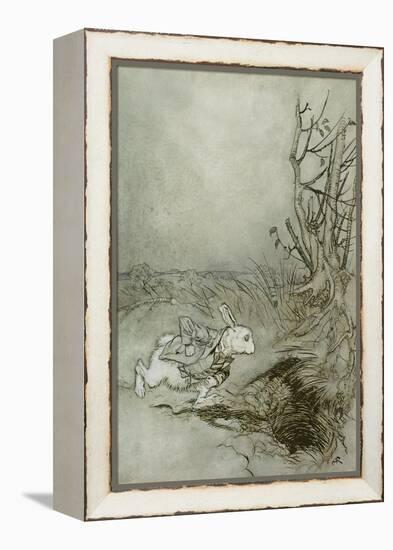 The White Rabbit from 'Alice's Adventures in Wonderland', 1907 (Pen, Ink and W/C on Paper)-Arthur Rackham-Framed Premier Image Canvas