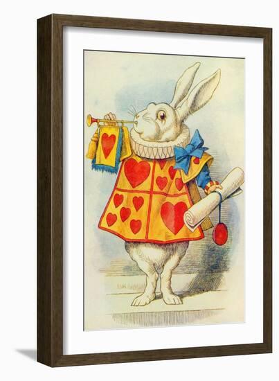 The White Rabbit, Illustration from Alice in Wonderland by Lewis Carroll-John Tenniel-Framed Giclee Print