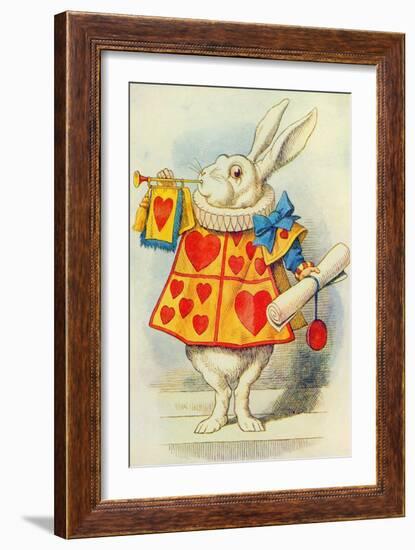 The White Rabbit, Illustration from Alice in Wonderland by Lewis Carroll-John Tenniel-Framed Giclee Print