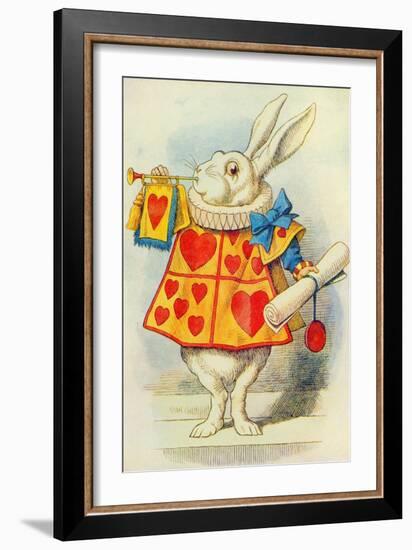 The White Rabbit, Illustration from Alice in Wonderland by Lewis Carroll-John Tenniel-Framed Giclee Print