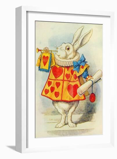 The White Rabbit, Illustration from Alice in Wonderland by Lewis Carroll-John Tenniel-Framed Giclee Print