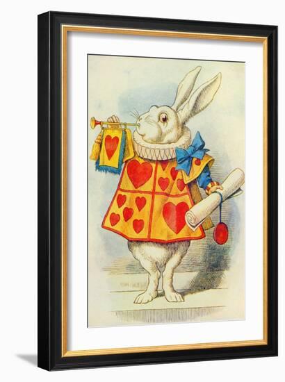 The White Rabbit, Illustration from Alice in Wonderland by Lewis Carroll-John Tenniel-Framed Giclee Print