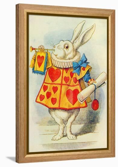 The White Rabbit, Illustration from Alice in Wonderland by Lewis Carroll-John Tenniel-Framed Premier Image Canvas