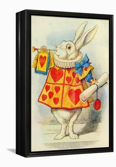 The White Rabbit, Illustration from Alice in Wonderland by Lewis Carroll-John Tenniel-Framed Premier Image Canvas