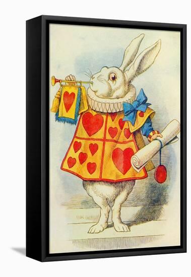 The White Rabbit, Illustration from Alice in Wonderland by Lewis Carroll-John Tenniel-Framed Premier Image Canvas