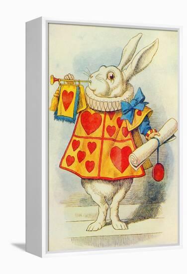 The White Rabbit, Illustration from Alice in Wonderland by Lewis Carroll-John Tenniel-Framed Premier Image Canvas