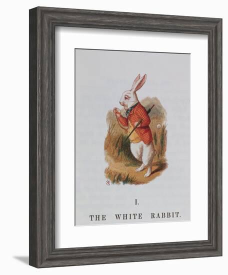 The White Rabbit, Illustration from "Alice in Wonderland"-John Tenniel-Framed Giclee Print